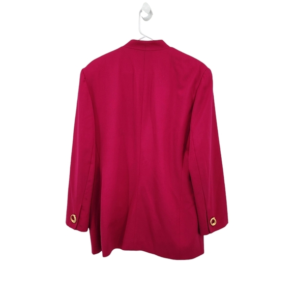 Mary Ann Restivo Vintage Women's 100% Pure Wool Lined Blazer Suit Jacket - 14 - Picture 6 of 8